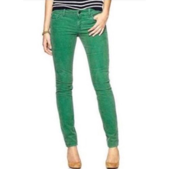 Free People Pants Jumpsuits Green Corduroy Pants Skinny Jeans 30 Poshmark